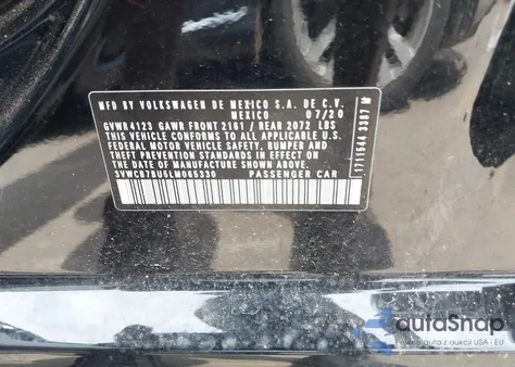 2020 Volkswagen Jetta 1.4T R-Line/1.4T S/1.4T Se from USA, damaged, VIN 3VWCB7BU5LM065330
